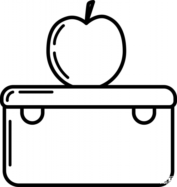 Lunchbox coloring page image