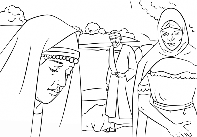 Lydia and Paul coloring page - ColouringPages