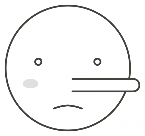 Lying Face coloring page image