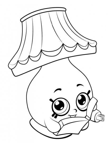 Lynn Lamp Shopkin coloring page image