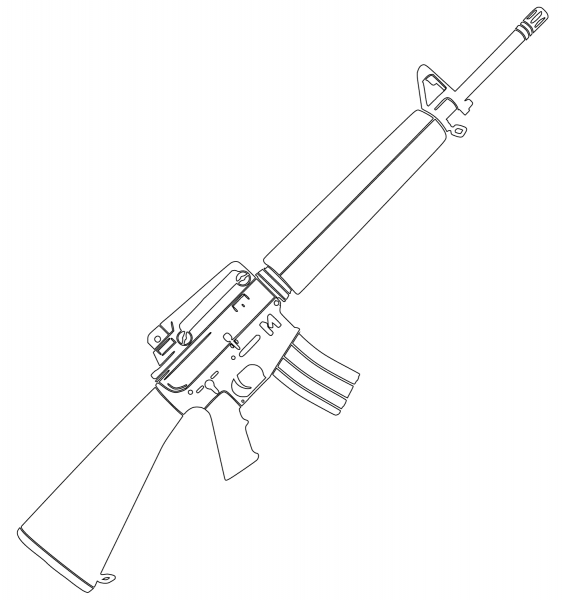 M16 coloring page image
