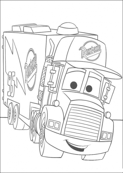 Mack coloring page image
