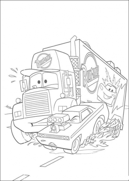 Mack coloring page image