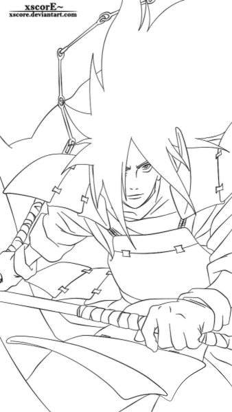 Madara coloring page image