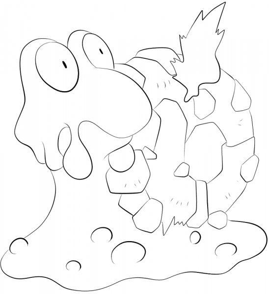 Magcargo coloring page image