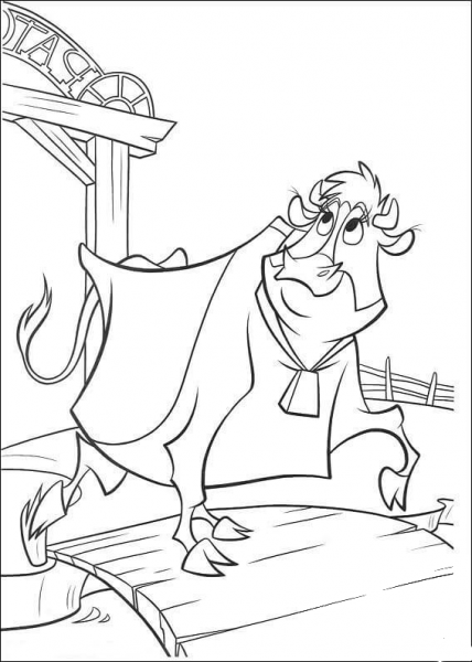 Maggie Cow coloring page image