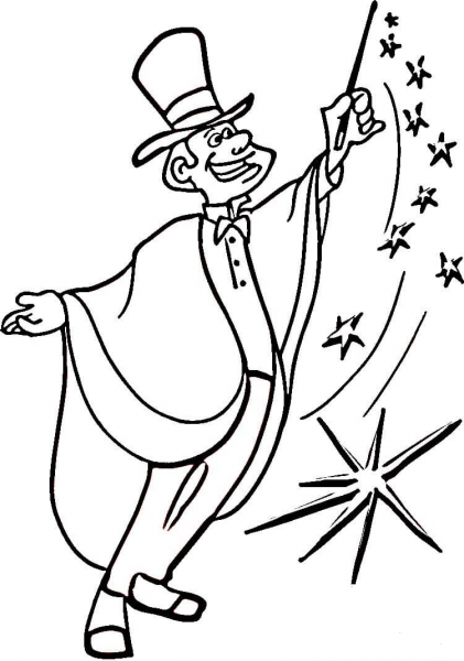 Magic  coloring page image