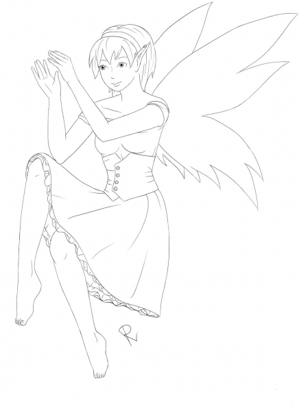 Magic Fairy coloring page image
