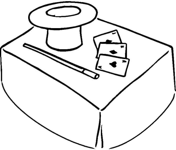 Magic Hat  coloring page image