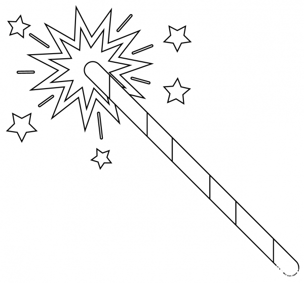 Magic Wand coloring page image