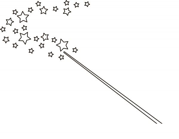 Magic Wand coloring page image