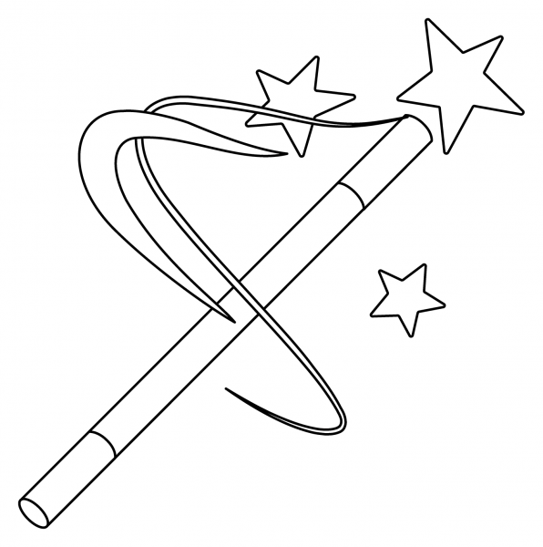 Magic Wand Emoji coloring page image