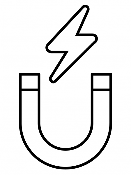 Magnet Emoji coloring page image