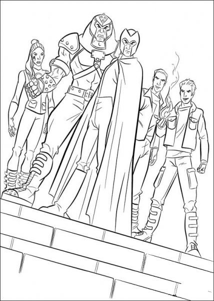 Magneto coloring page image