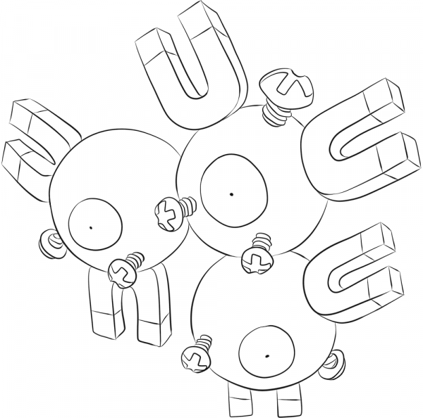 Magneton coloring page image