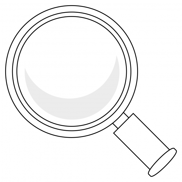 Magnifying Glass Tilted Left coloring page image