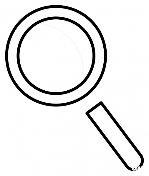 Magnifying Glass Tilted Left Emoji coloring page image