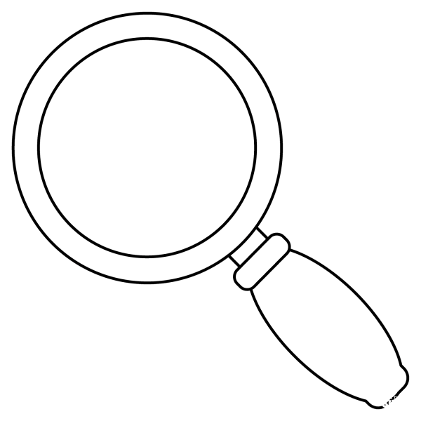 Magnifying Glass Tilted Left Emoji coloring page image
