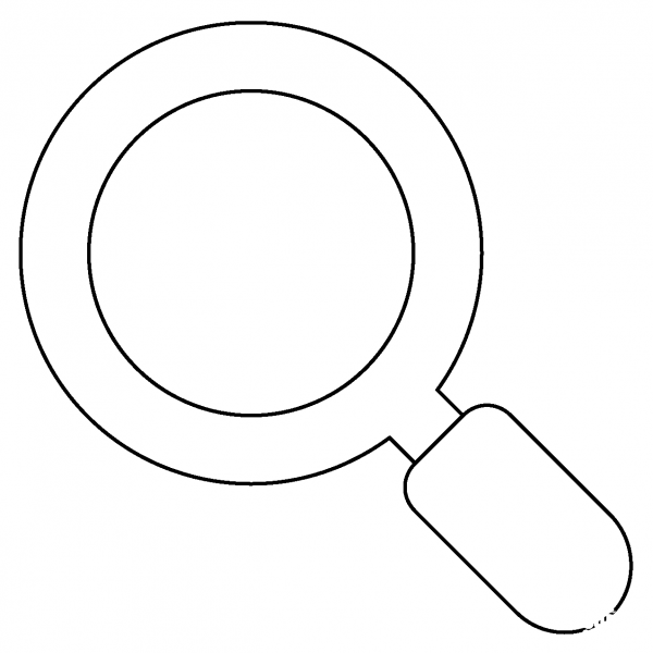 Magnifying Glass Tilted Left Emoji coloring page image