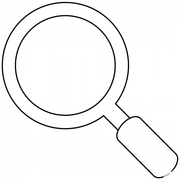 Magnifying Glass Tilted Left Emoji coloring page image