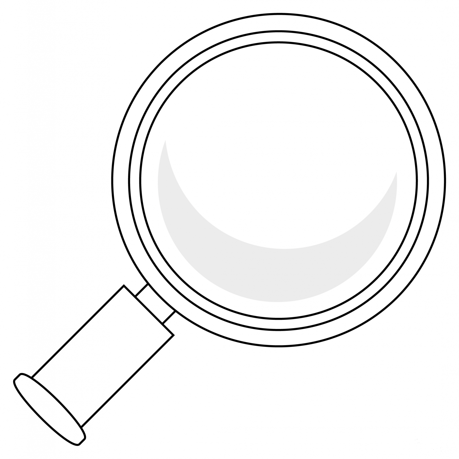 Magnifying Glass Tilted Right coloring page - ColouringPages
