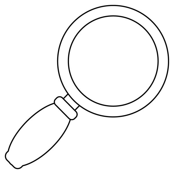 Magnifying Glass Tilted Right Emoji coloring page image