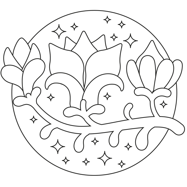 Magnolia coloring page image
