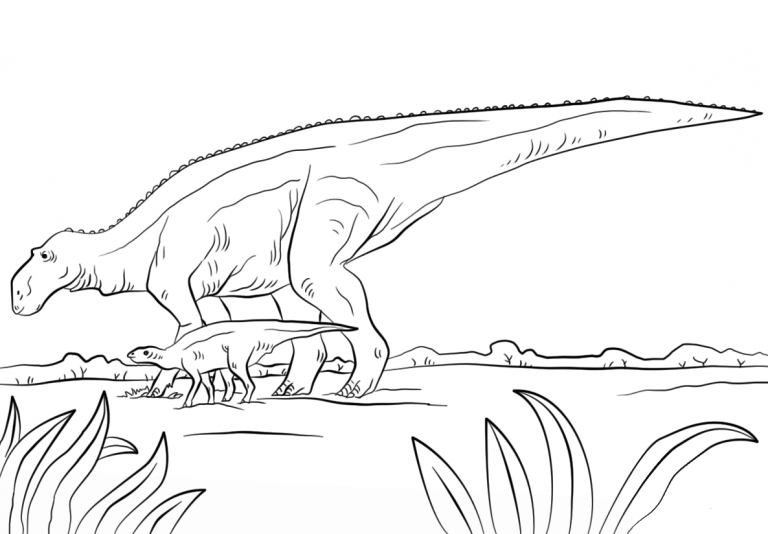 Maiasaura Dino from Cretaceous Period coloring page - ColouringPages