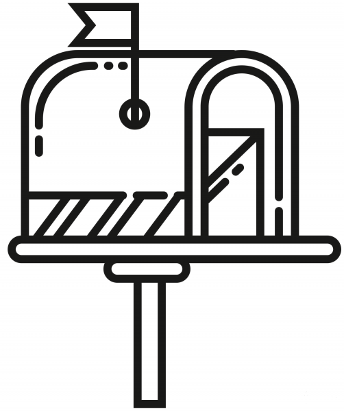 Mailbox coloring page image