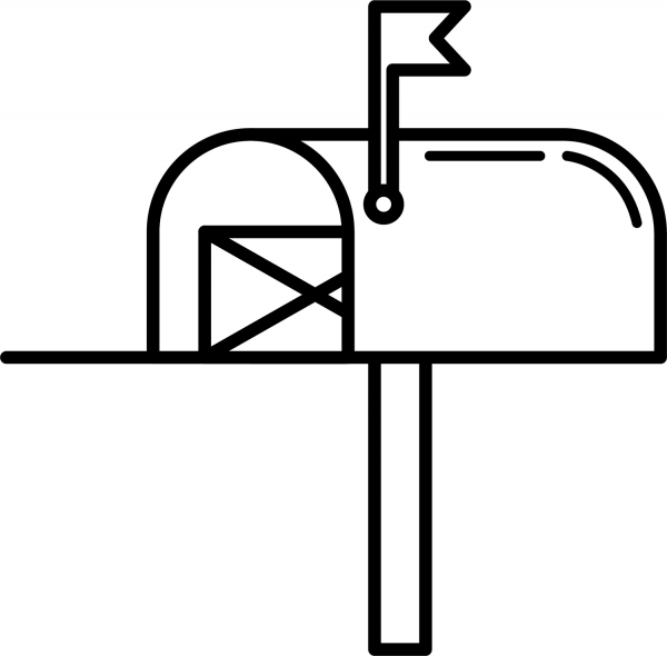 Mailbox coloring page image