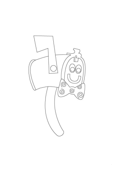 Mailbox Is Smiling With His Bow Tie coloring page image