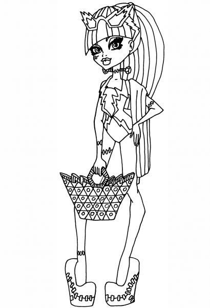 Make a Splash Frankie coloring page image