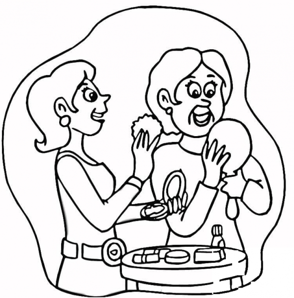Make up  coloring page image