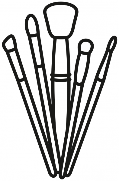 Makeup Brush coloring page image