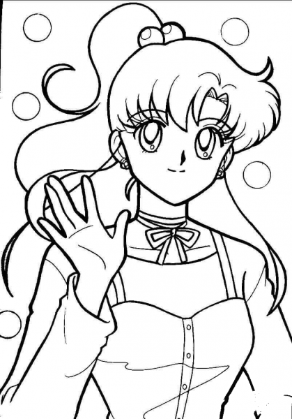 Makoto Kino  coloring page image