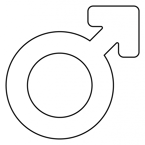 Male Sign Emoji coloring page image
