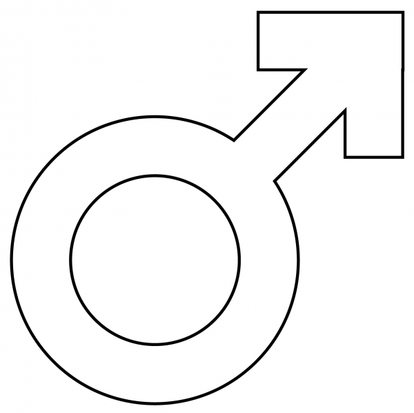Male Sign Emoji coloring page image