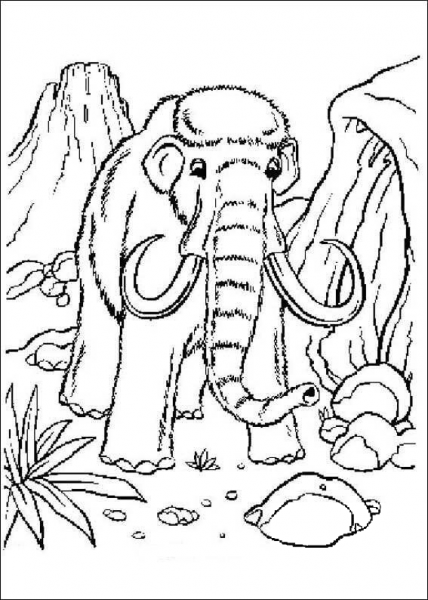 Mammoth  coloring page image