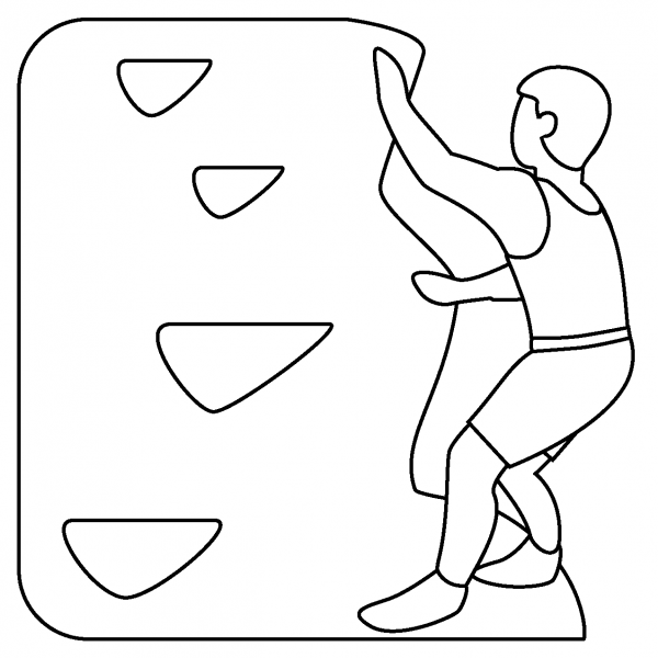 Man Climbing Emoji coloring page image