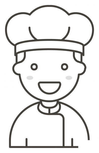 Man Cook coloring page image