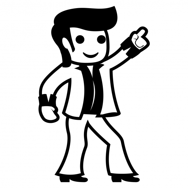 Man Dancing Emoji coloring page image