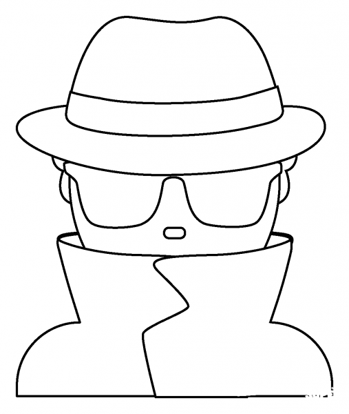Man Detective Emoji coloring page image