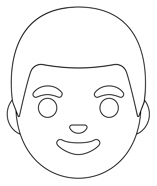 Man Emoji coloring page image
