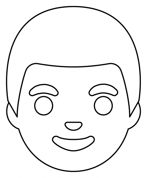 Man Emoji coloring page image