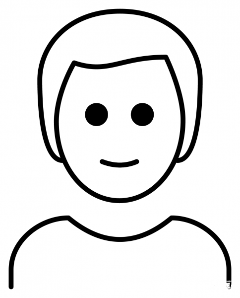 Man Emoji coloring page image