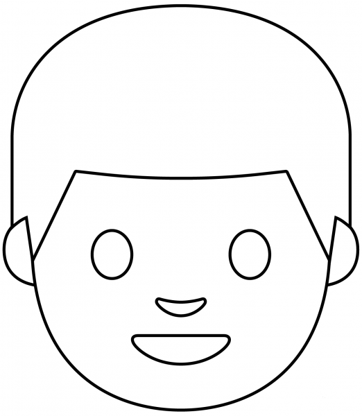 Man Emoji coloring page image