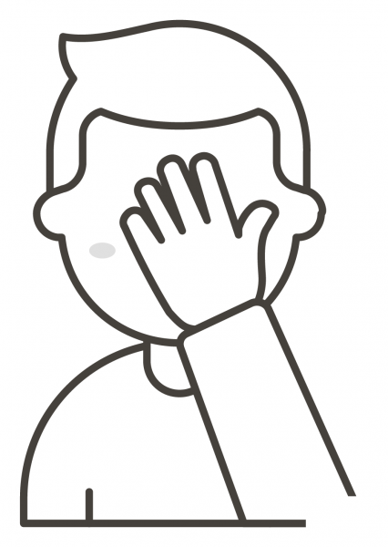 Man Facepalming coloring page image
