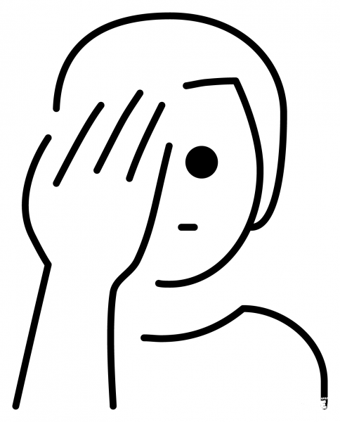 Man Facepalming Emoji coloring page image