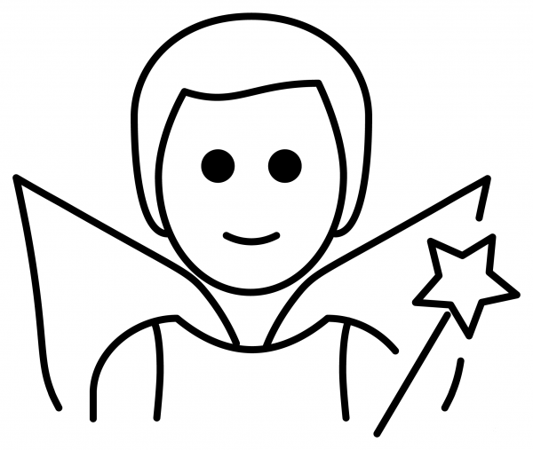 Man Fairy Emoji coloring page image