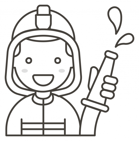 Man Firefighter coloring page image